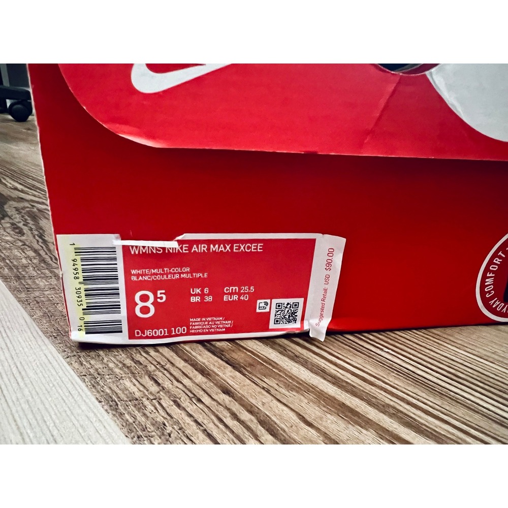 Nike Air Max Excee Womens White Iridescent Holographic Sneakers NEW IOB Size 8.5 - Picture 2 of 6